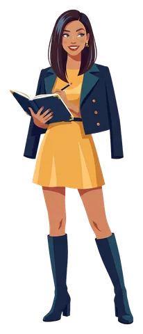 Margot Thériault writing in an open navy logbook. Tag: Checked on October 7, 2026